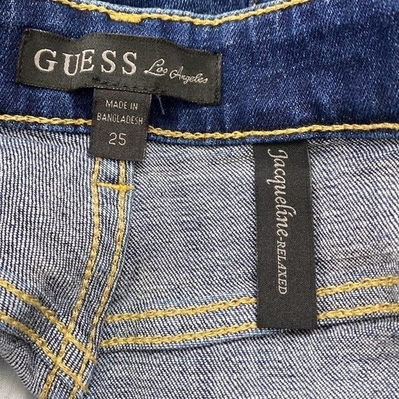 GUESS JEANS Jacqueline Relaxed Fit High Waisted Hi Rise Loose Baggy Fit Jeans 25 - Picture 9 of 10